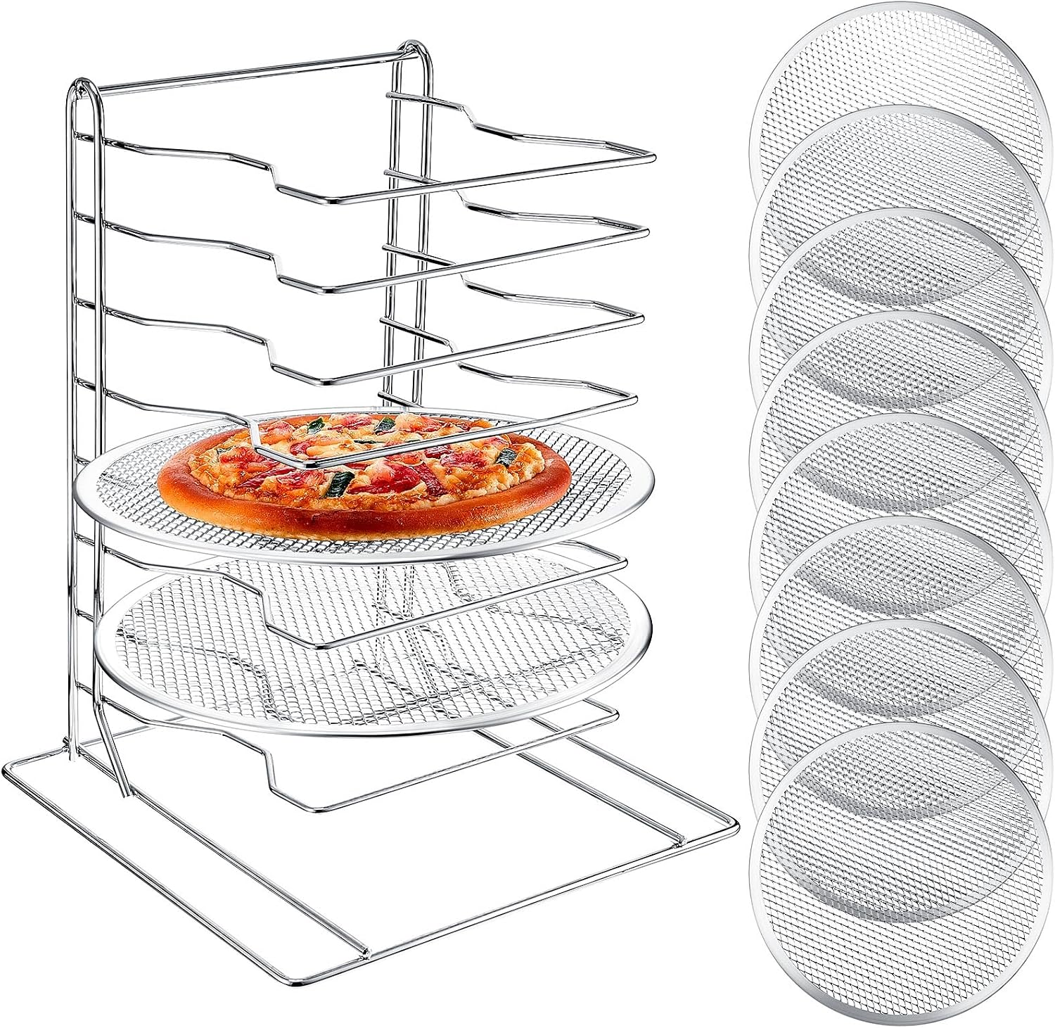 Kitchen Baking Pans - Étagère à pizza à 8 niveaux