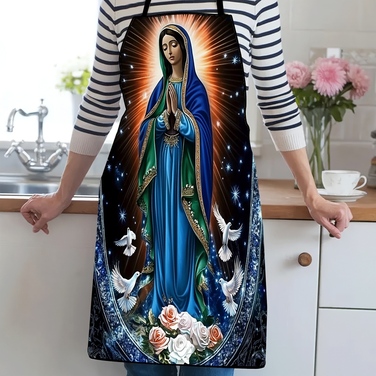 Kitchen Baking Cloth - Tablier avec dame de Guadalupe dans