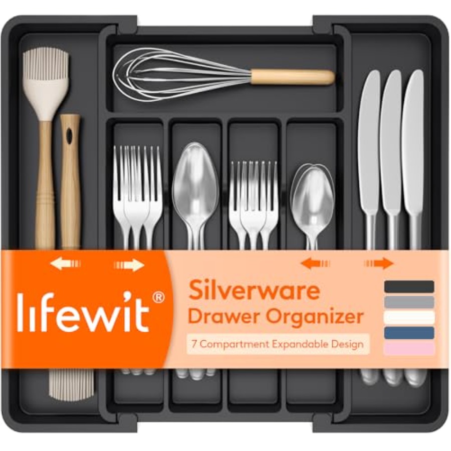 Kitchen Utensils - Organisateur d'ustensiles extensible, plateau à couverts
