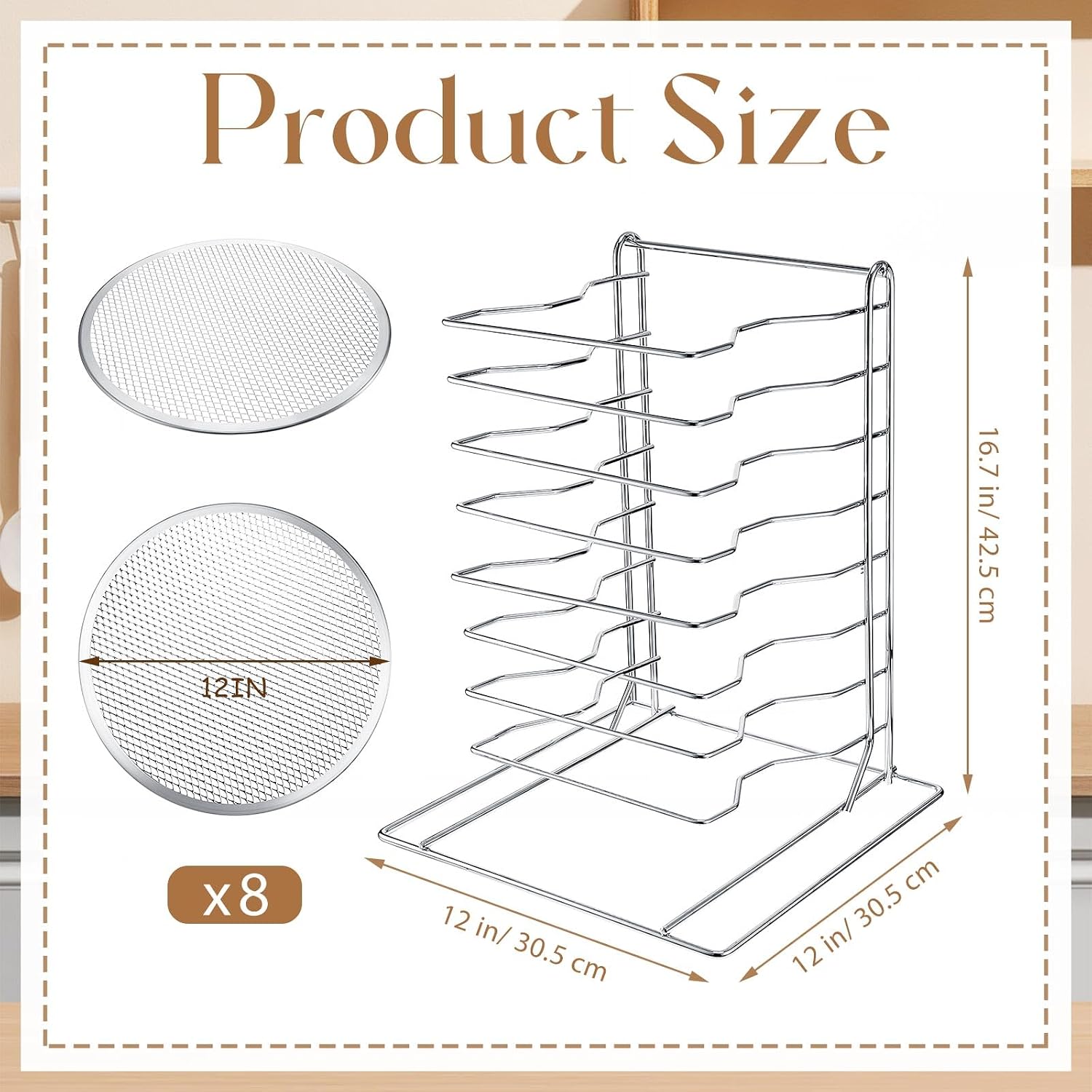 Étagère à pizza à 8 niveaux av - Kitchen Baking Pans avis et prix
