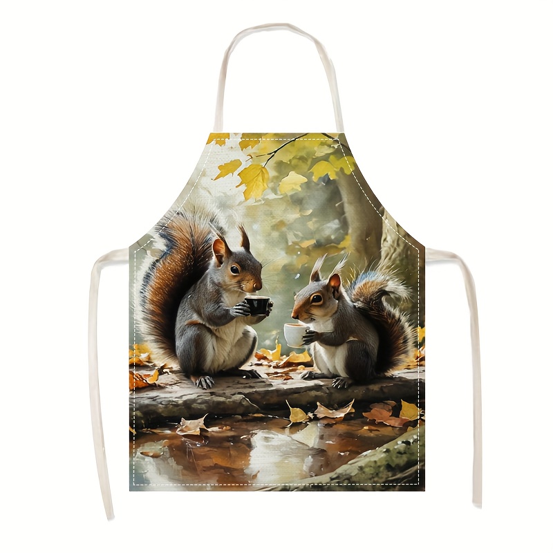 Tablier en lin imprimé scène d - Kitchen Baking Gift Ideas avis et prix