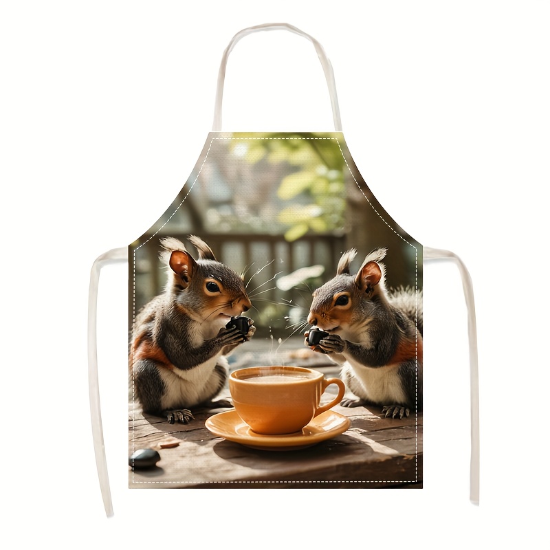 Tablier en lin imprimé scène d - Kitchen Baking Gift Ideas avis et prix