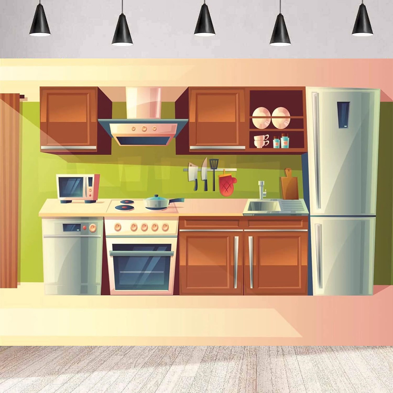 Photographie toile de fond des - Kitchen Baking Cupboard avis et prix